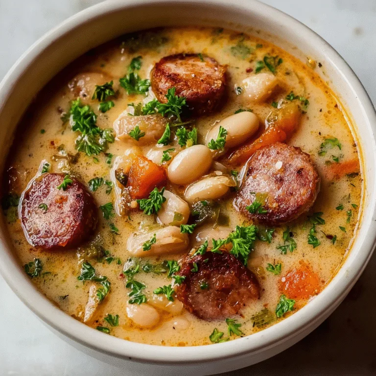 Cozy Creamy Bean Soup with Sausage: The Ultimate Comfort Bowl