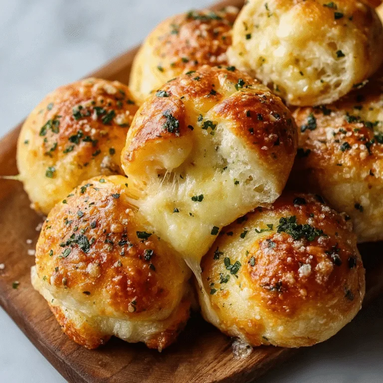 Cheese-Filled Garlic Knots – Buttery, Cheesy, Irresistible