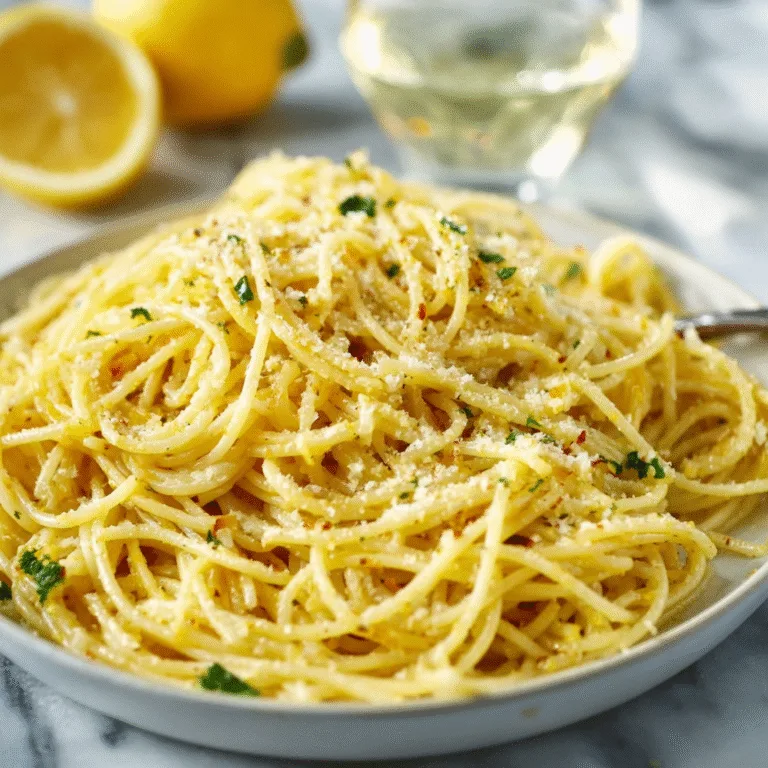 Italian Lemon Garlic Pasta – Bright, Simple, and Elegant