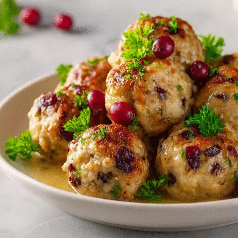Cranberry & Turkey Stuffing Balls – The Perfect Bite-Sized Thanksgiving Leftover Treat