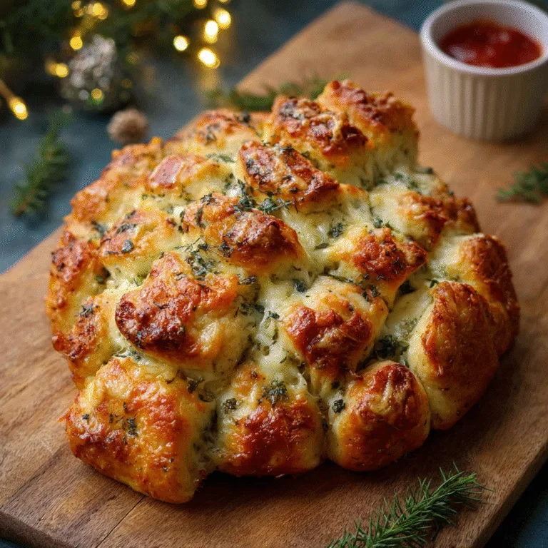 Cheesy Pull Apart Christmas Bread – Perfect Holiday Appetizer