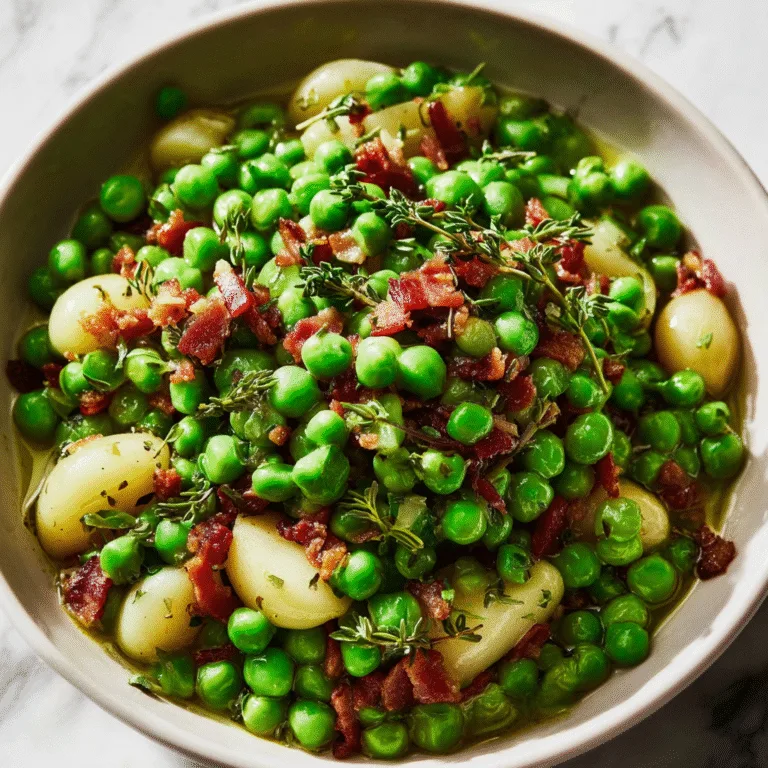 Thanksgiving Peas with Pear and Pancetta – A Sweet & Savory Holiday Side