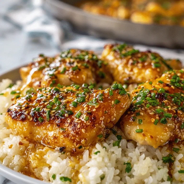 One Pan Honey Butter Garlic Chicken & Rice – A Sweet and Savory Weeknight Wonder