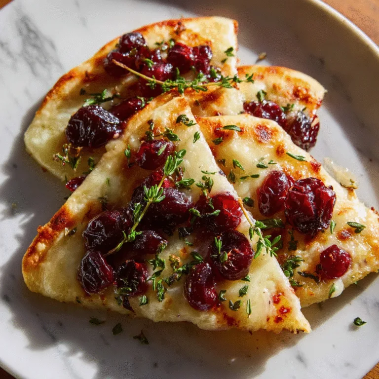 Crispy Flatbread with Brie and Cranberries – The Ultimate Festive Appetizer
