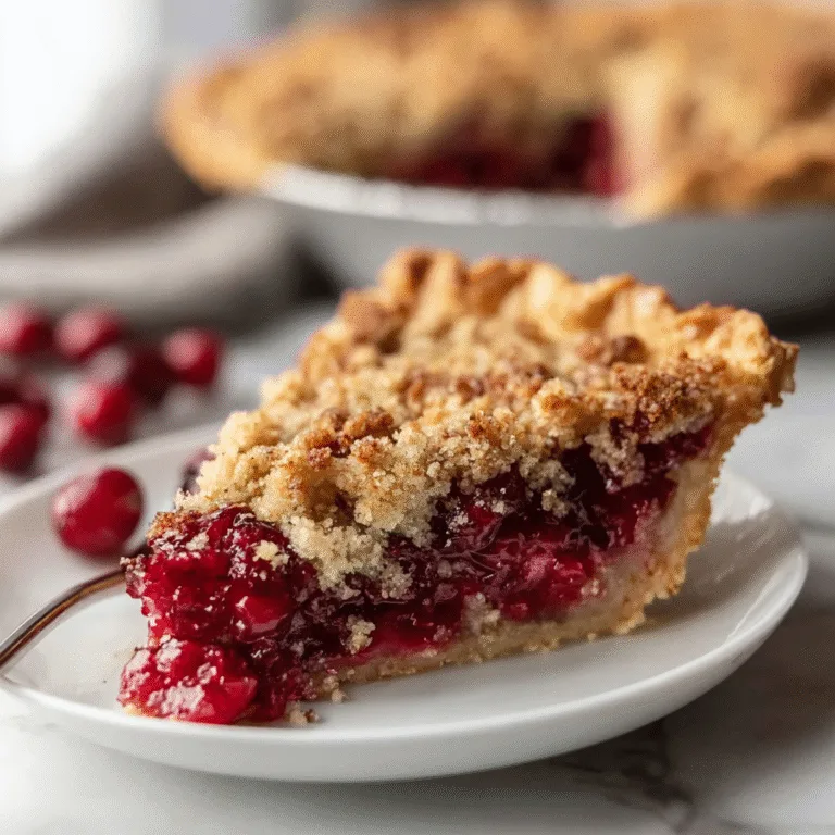 Cranberry Pie with Streusel Topping – A Sweet-Tart Holiday Favorite