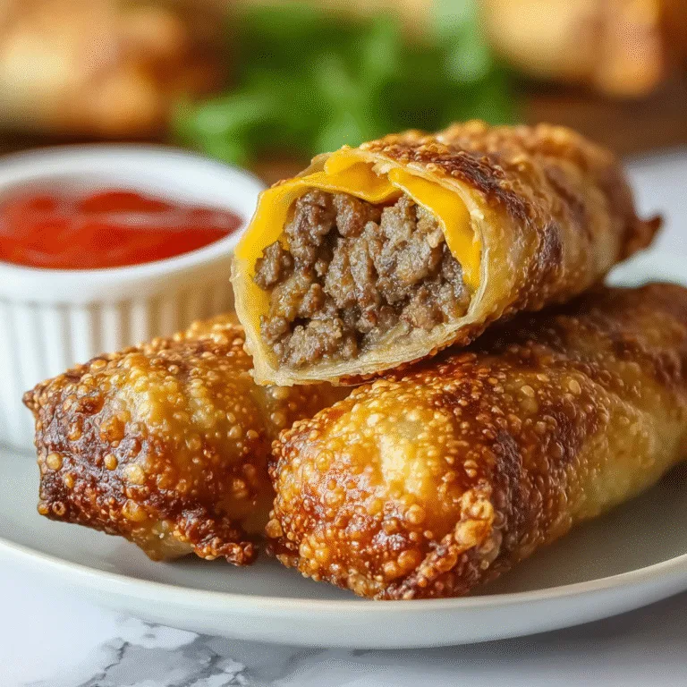 Cheeseburger Eggrolls – The Ultimate Game Day Snack