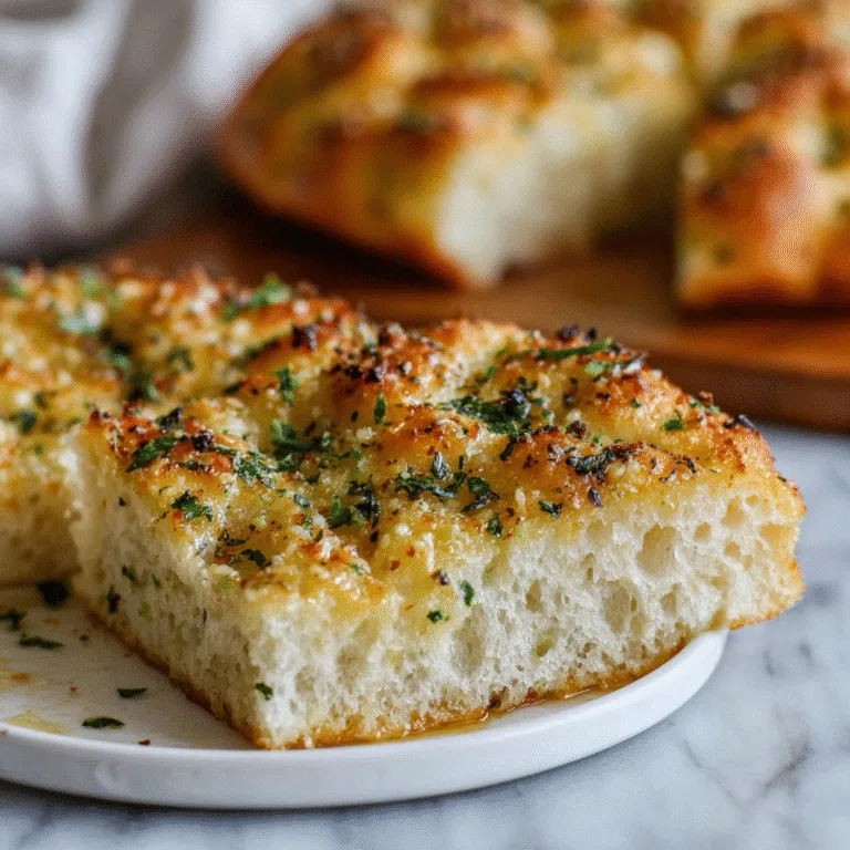 Garlic Parmesan Focaccia Bread – The Ultimate Savory Italian Comfort