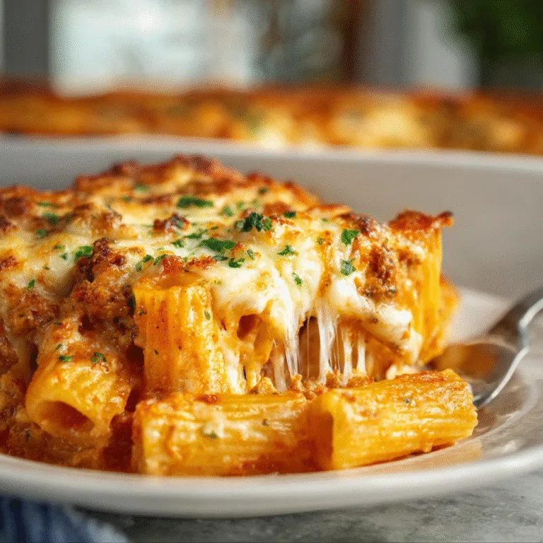 Cheesy Baked Rigatoni Pasta – A Cozy, Crowd-Pleasing Comfort Classic