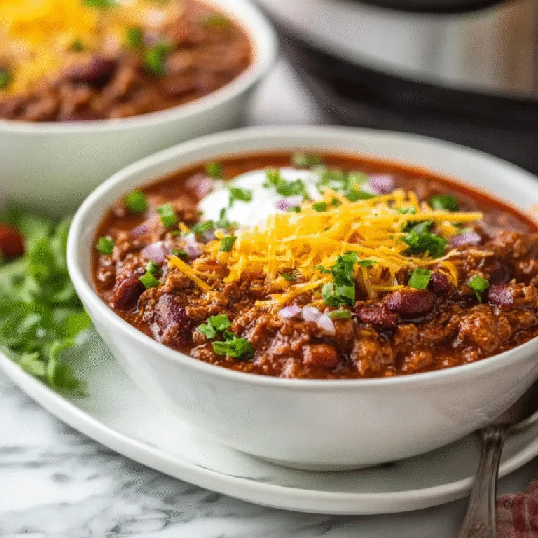 Crockpot Chili (Slow Cooker Chili) — The Easiest, Heartiest, Most Flavorful Chili You’ll Ever Make