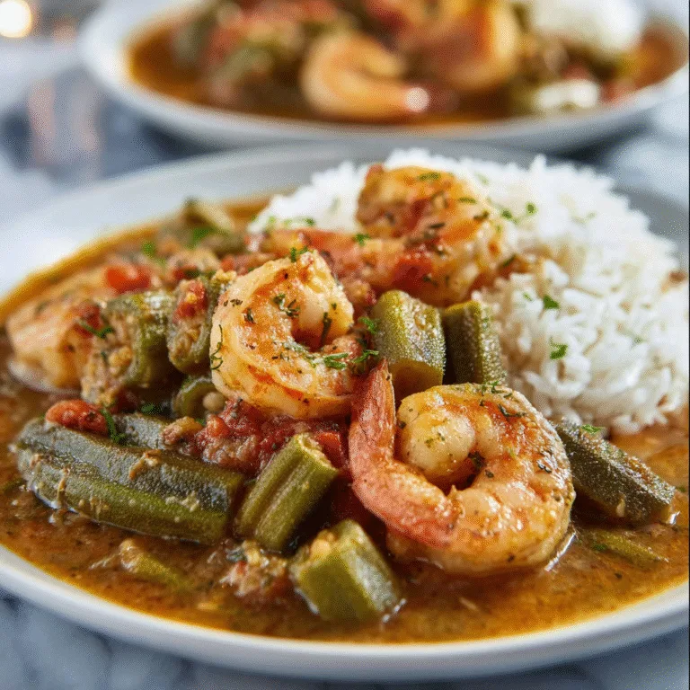 Smothered Okra with Shrimp: A Southern-Creole Comfort Classic