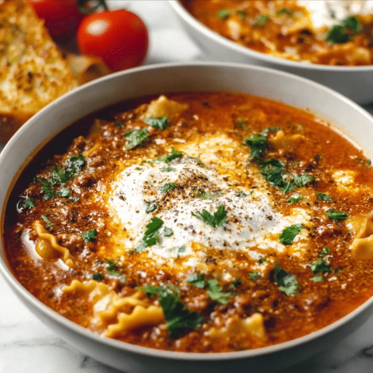 Cozy One-Pot Lasagna Soup: A Hearty, Comforting Meal in Minutes