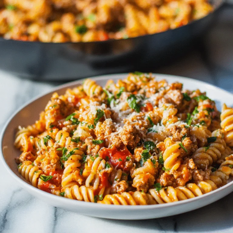 Ground Turkey Pasta Skillet – A Complete, Comforting One-Pan Meal Ready in 30 Minutes