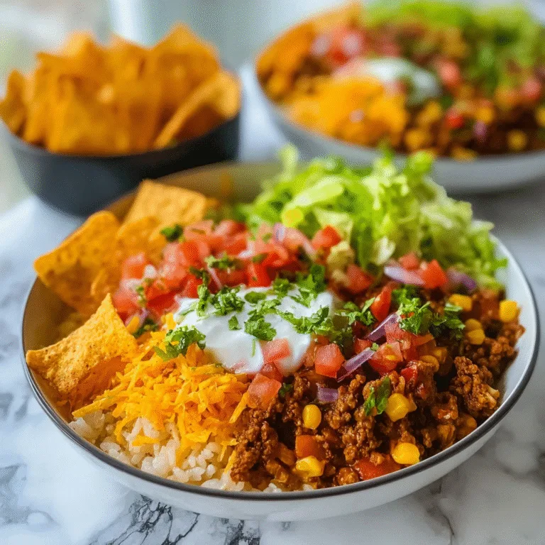 Taco Rice Bowl with Doritos — The Ultimate Weeknight Fiesta in a Bowl