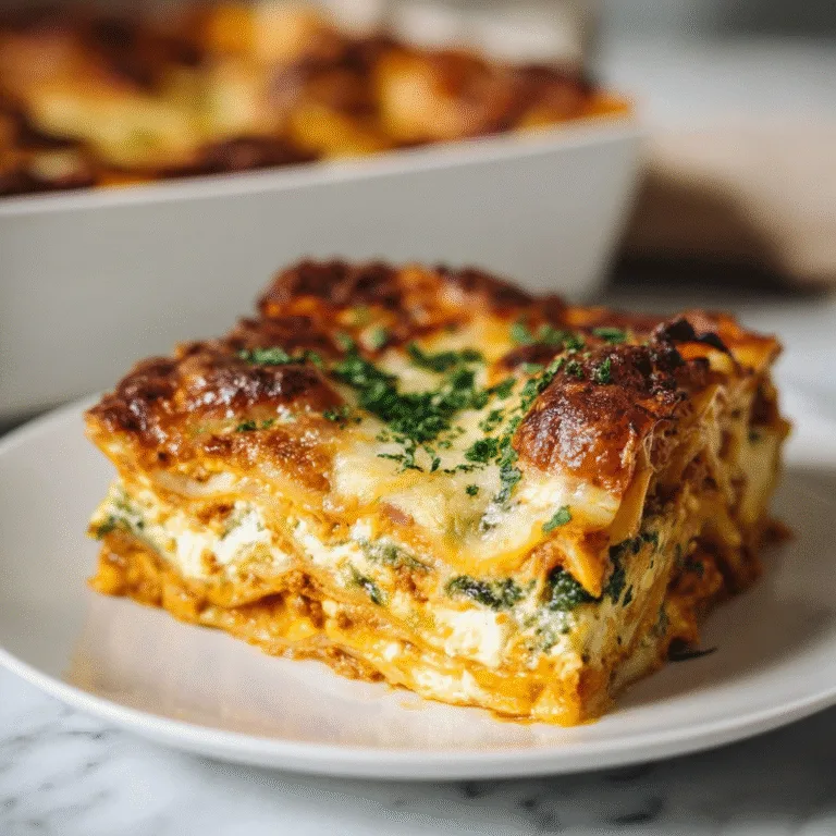 Butternut Squash and Spinach Lasagna — Creamy, Cozy, and Perfect for Fall