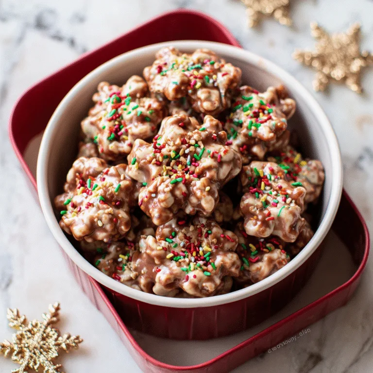Easy Slow Cooker Christmas Candy Clusters Recipe