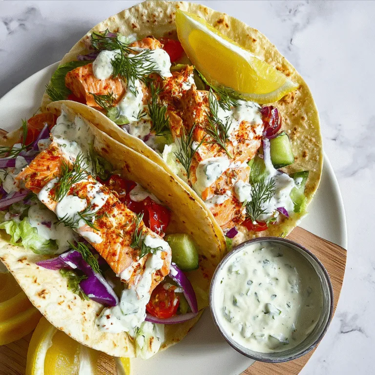 Mediterranean-Style Salmon Tacos: A Fresh, Flavor-Packed Twist on Taco Night
