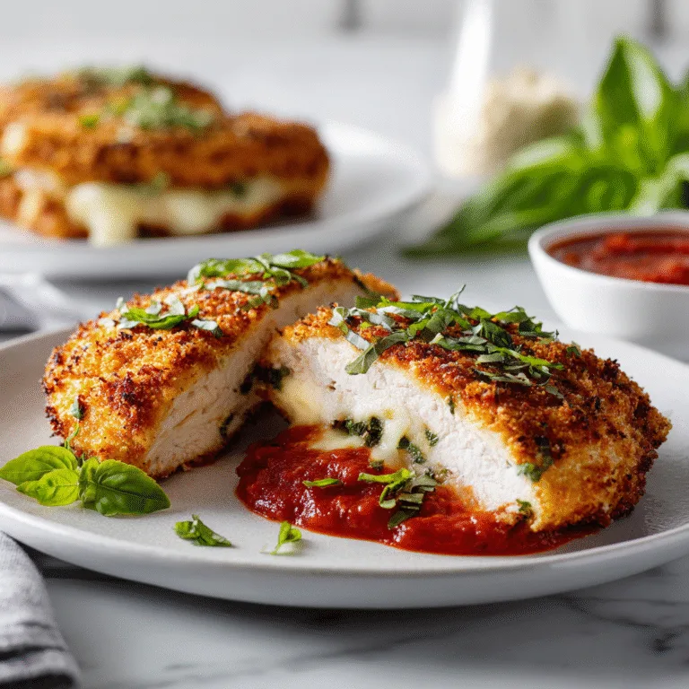 Crispy Chicken Parmesan with Homemade Marinara Sauce