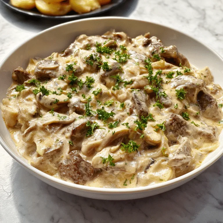 Easy Beef Stroganoff with Creamy Mushroom Sauce (Comfort Food Classic)