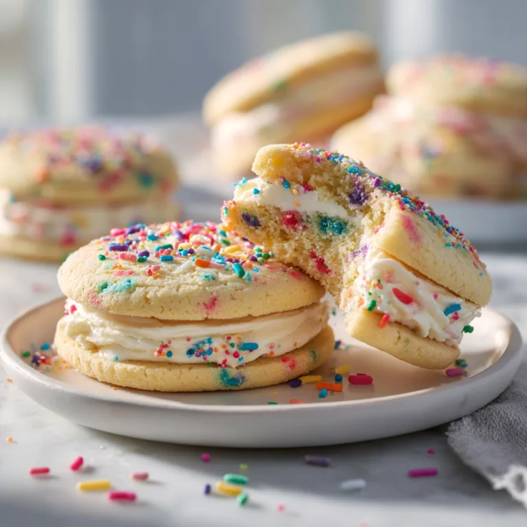 Funfetti Shortbread Sandwich Cookies with Frosting: A Celebration in Every Bite