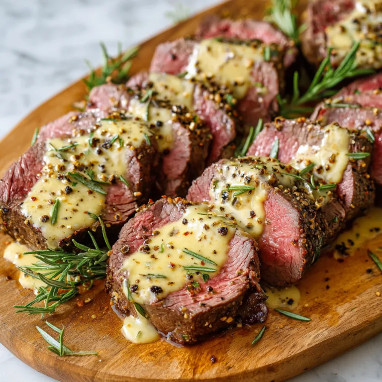 Easy Oven Roasted Beef Tenderloin with Garlic Butter Sauce