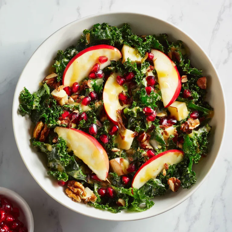 Fresh Winter Salad with Kale, Apples, and Pomegranate