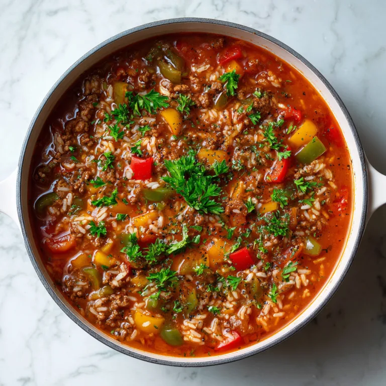 Stuffed Pepper Soup: All the Flavor of Stuffed Peppers in One Cozy Bowl
