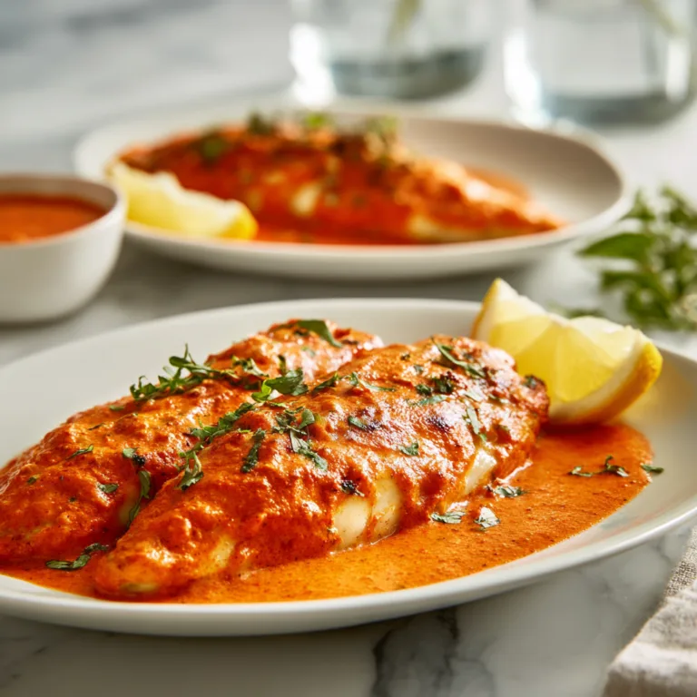 Savor Tilapia in Roasted Pepper Sauce: A Vibrant, Flavor-Packed Seafood Dinner
