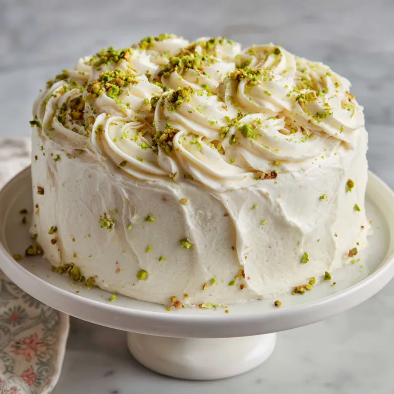 The Best Homemade Pistachio Cake with Cream Cheese Frosting