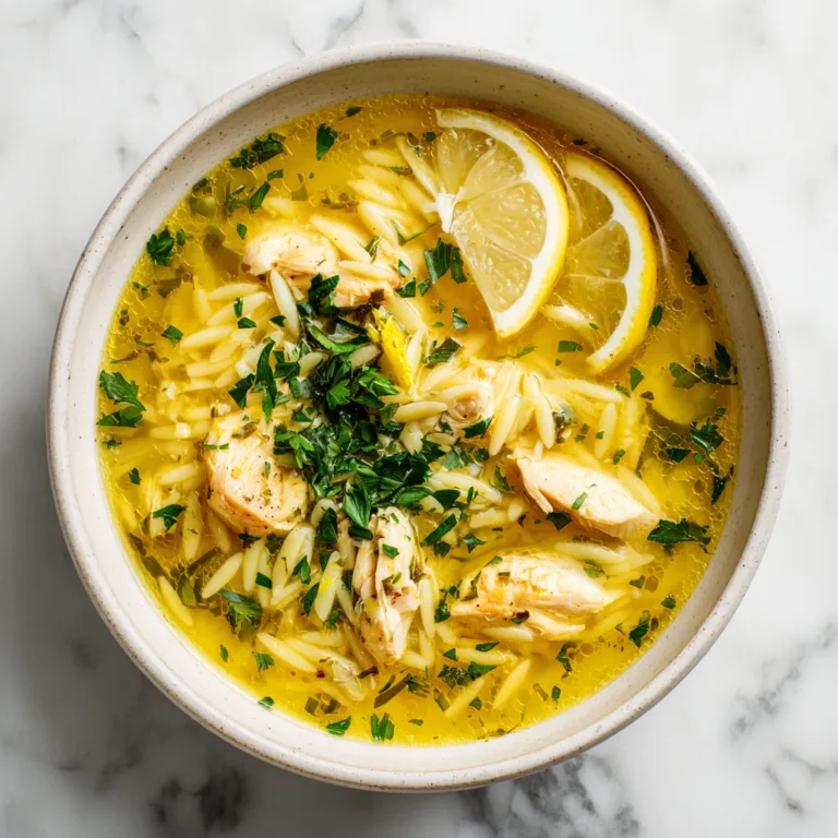 Easy Lemon Chicken Orzo Soup (Bright, Cozy & Comforting)