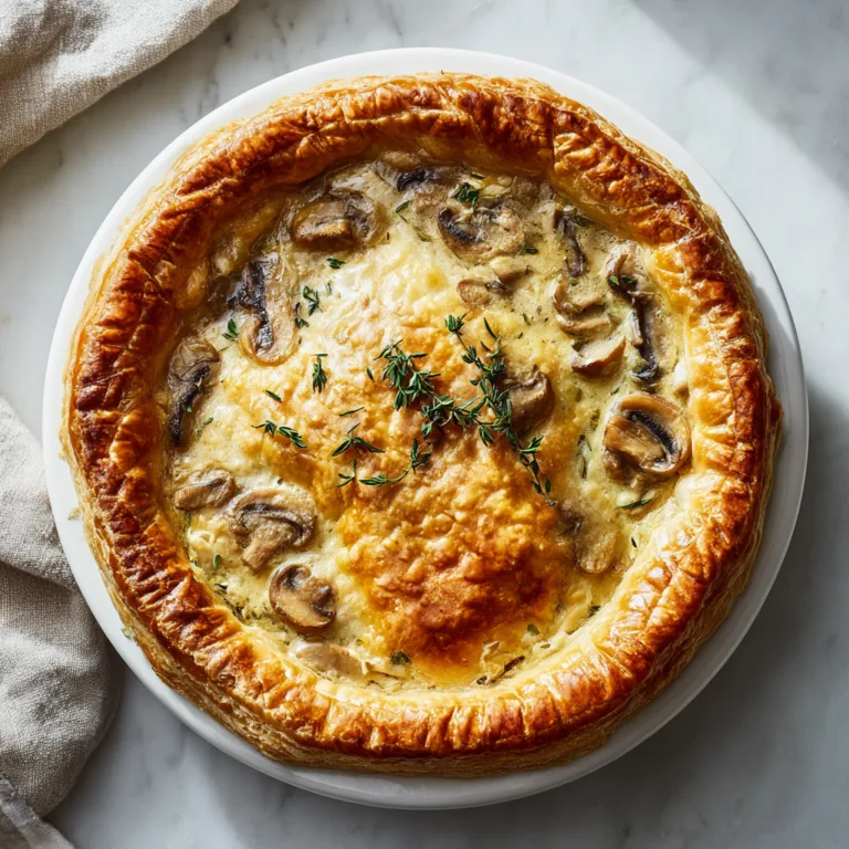Easy Mushroom Pot Pie with Puff Pastry Crust (Comfort Food Made Simple)