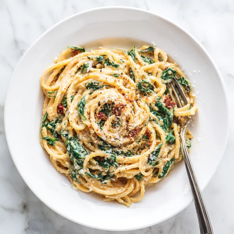 Spaghetti & Spinach with Sun-Dried Tomato Cream Sauce: A Creamy Pasta You’ll Crave Again and Again