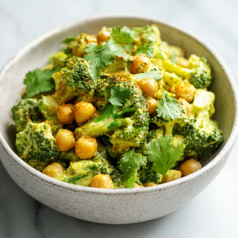 Easy Vegan Curried Broccoli Chickpea Salad Recipe