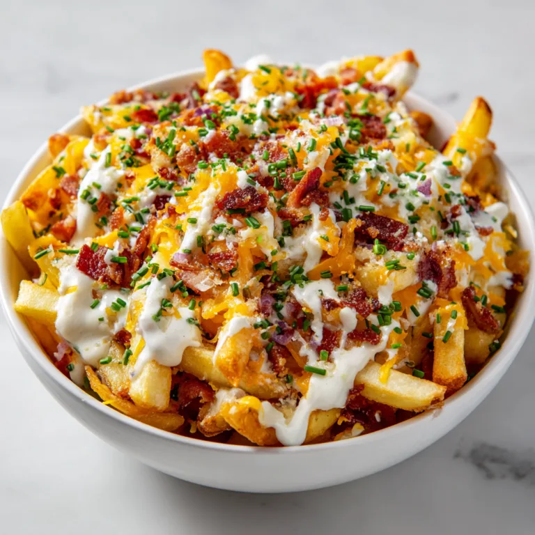 Loaded Fries with Bacon, Cheddar, and Ranch Dressing: The Ultimate Comfort Snack