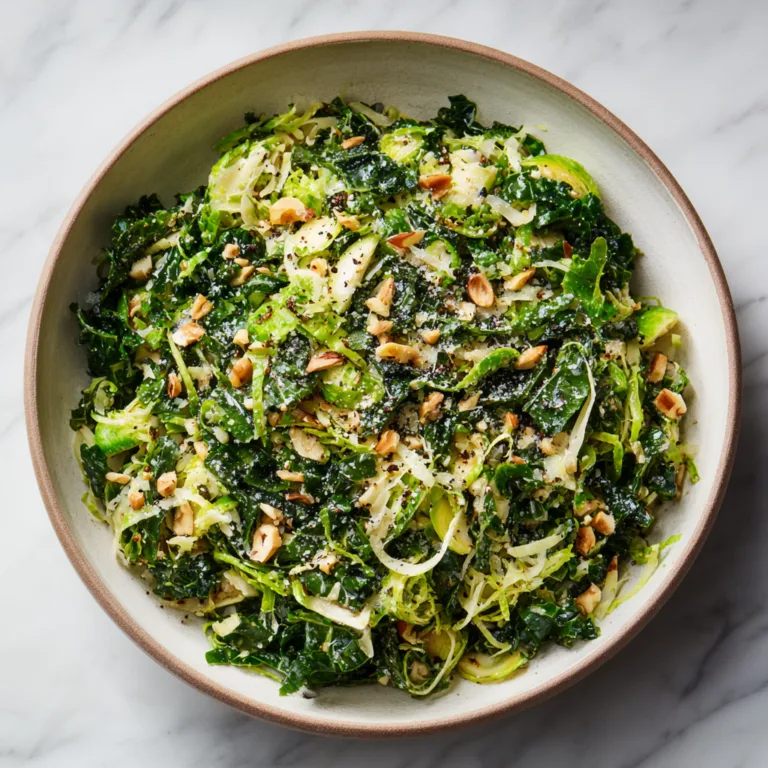 Simple Kale and Brussels Sprout Salad: A Fresh, Crunchy, and Nourishing Classic