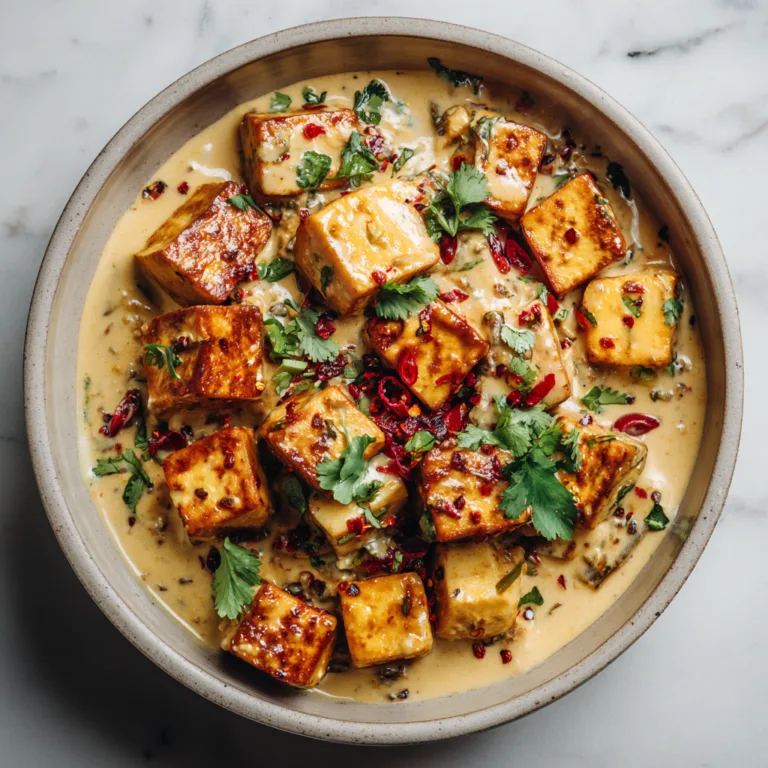 Spicy Tofu with Creamy Coconut Sauce: A Bold Plant-Based Comfort Dish