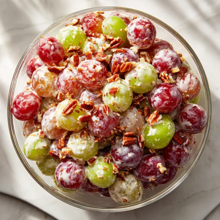 Creamy Grape Salad Recipe – A Classic Sweet Side That Never Goes Out of Style