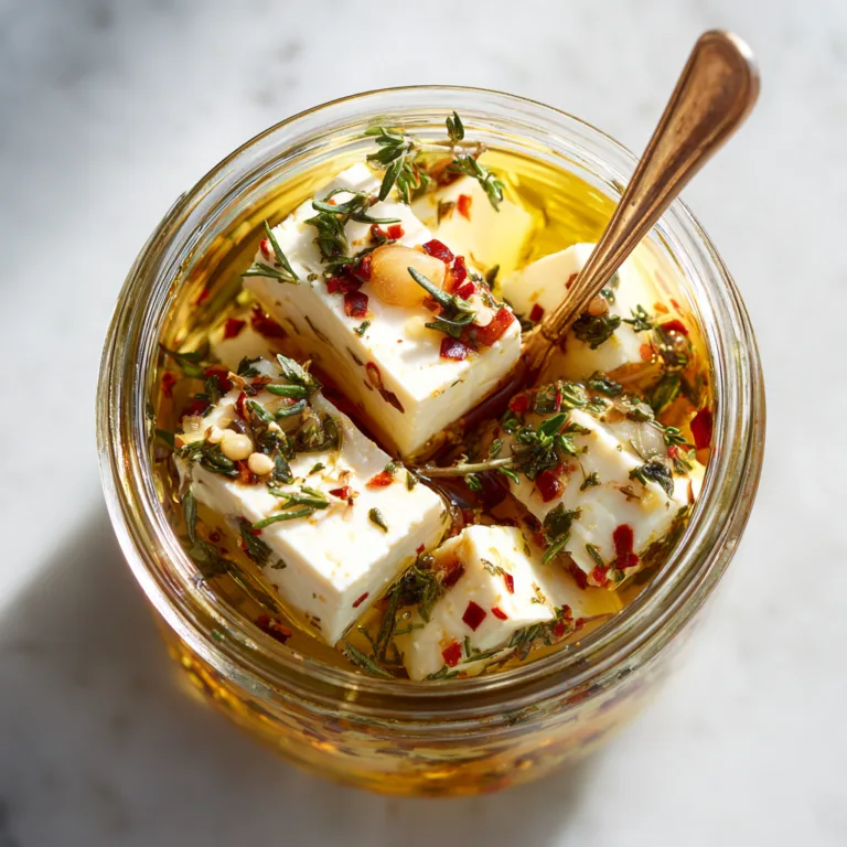Spicy Herb Marinated Feta: A Bold, Flavor-Packed Mediterranean Appetizer