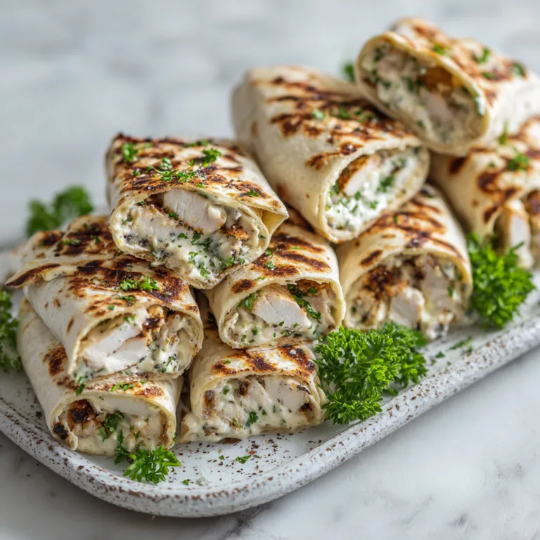 Grilled Cheesy Chicken Alfredo Wraps: Creamy Comfort Meets Grilled Perfection
