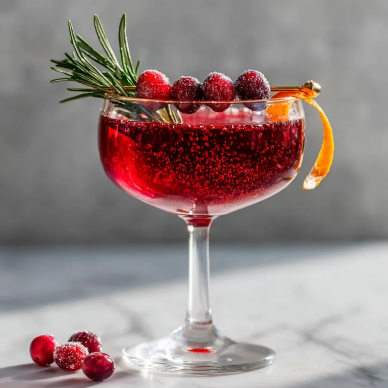 Sparkling Cranberry Rosemary Holiday Cocktail: A Festive Sip for Celebrations