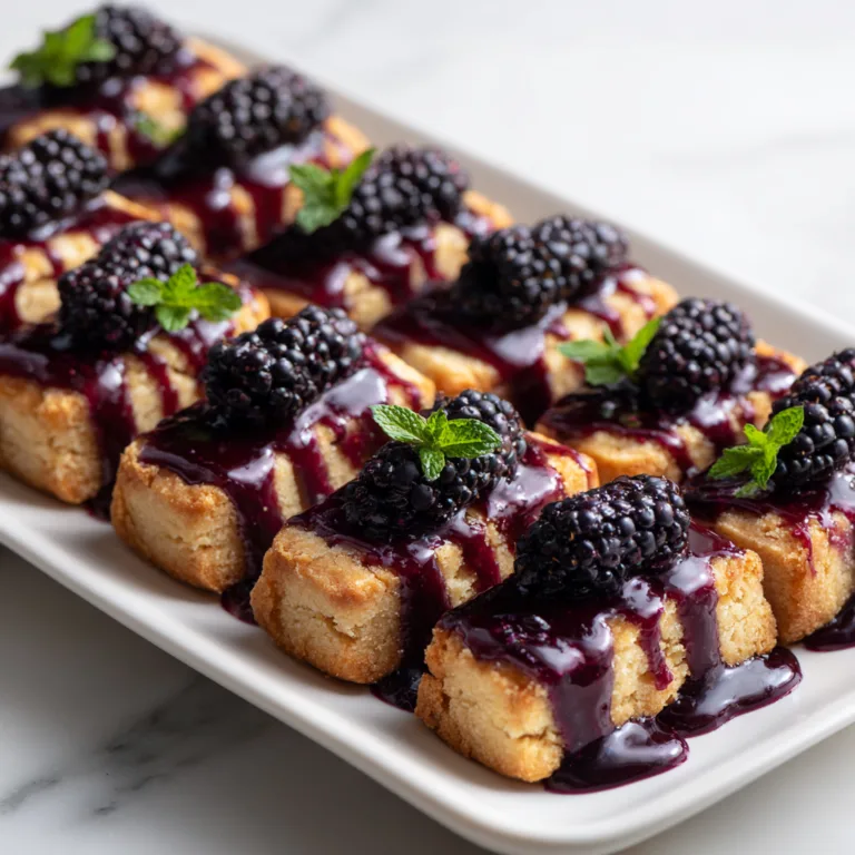 Blackberry Glazed Shortbread Cookies: A Bakery-Style Treat with a Burst of Berry Flavor