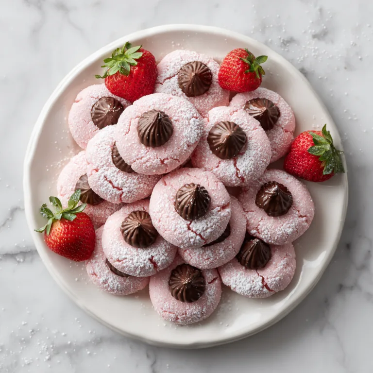 Strawberry Kiss Cookies – A Soft, Sweet Valentine’s Day Classic
