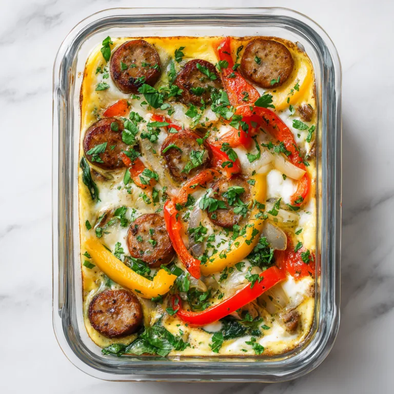 Easy Meal Prep Breakfast Eggs with Sausage and Veggies