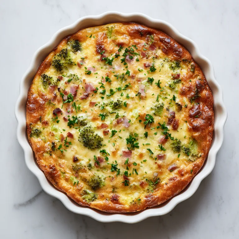 Crustless Quiche with Ham, Broccoli & Cheese: A cozy, protein-packed, oven-baked classic that’s effortless, gluten-free, and perfect any time of day