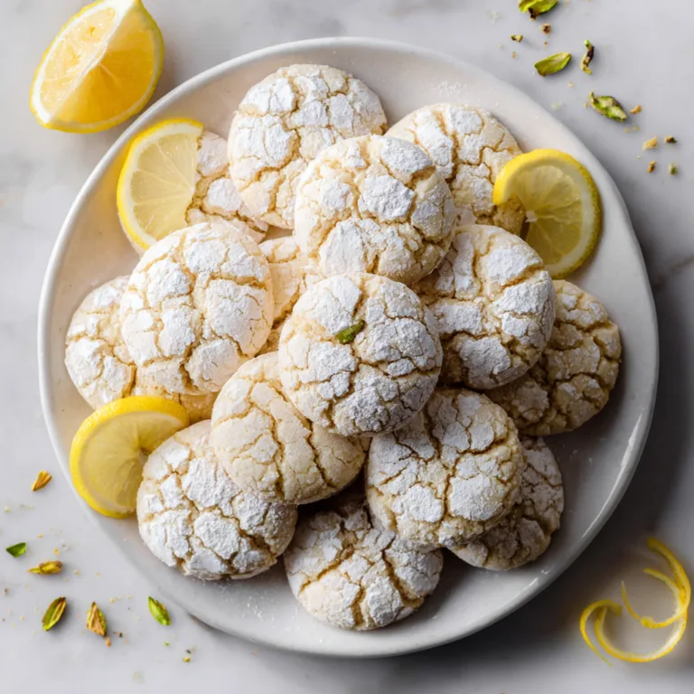 Soft & Chewy Lemon Crinkle Cookies: Bright, Buttery Cookies with a Melt-In-Your-Mouth Citrus Bite