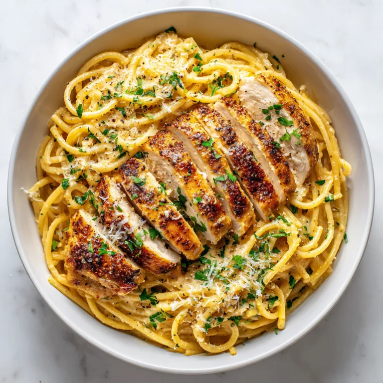 Creamy Spaghetti Chicken: A cozy, silky pasta classic packed with tender chicken and rich comfort flavor