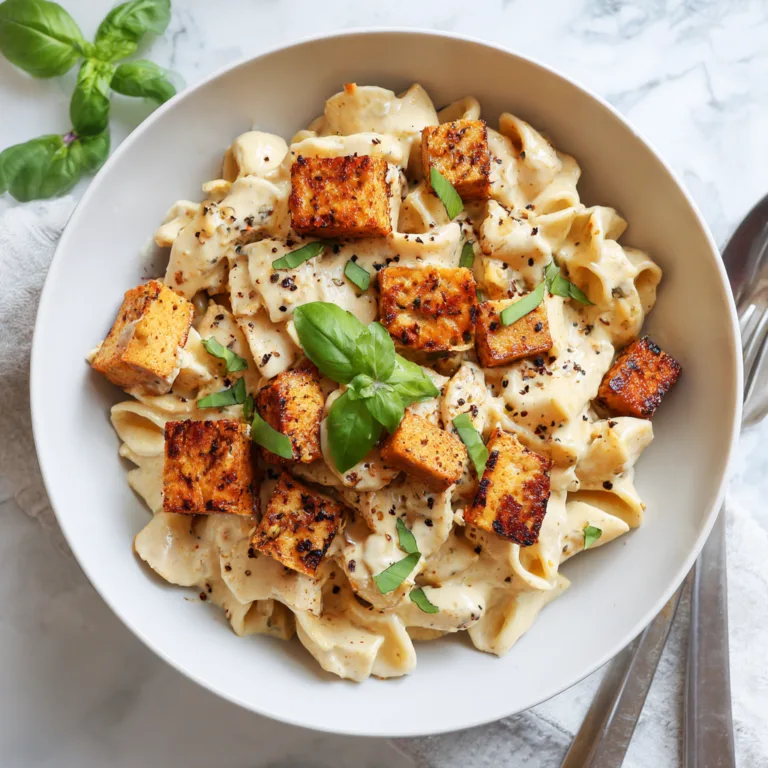 Vegan Marry Me Chicken Pasta with Crispy Tofu: Creamy, Cozy, and Completely Plant-Based