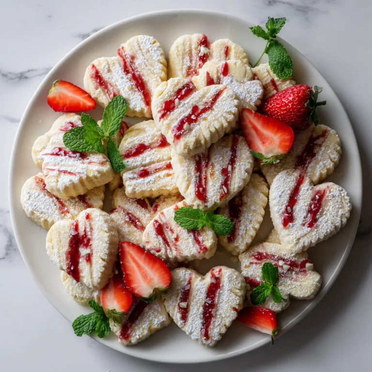 Easy Heart-Shaped Strawberry Shortbread Cookies: Buttery, Sweet & Perfect for Sharing