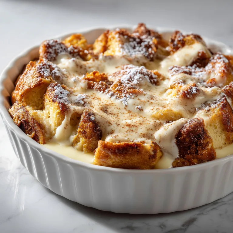 Grandma’s Old-Fashioned Bread Pudding with Vanilla Sauce: A Timeless Comfort Classic