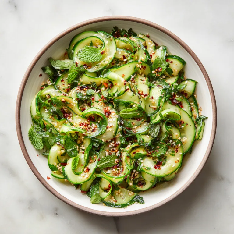 Spiral Cucumber Salad: Crisp, Flavor-Packed, and Beautifully Refreshing