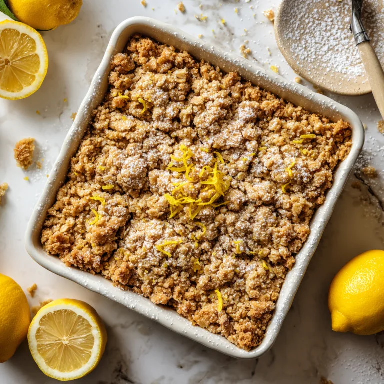 Lemon Oatmeal Crumble Bars: Bright Citrus Flavor with a Buttery Oat Crunch